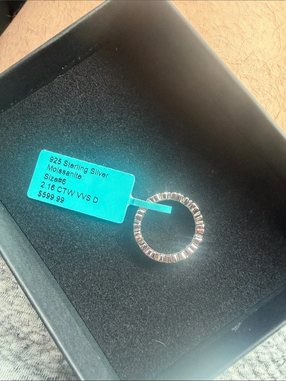 925 Sterling Silver Morganite Eternity Band - Pink